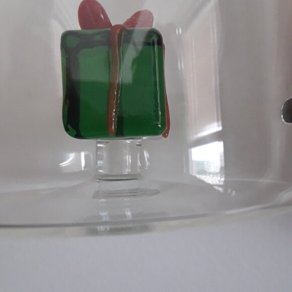 Glass Cup with Hand Blown Glass Christmas Figurine Inside - Picture 7 of 7